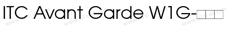 ITC Avant Garde W1G字体转换